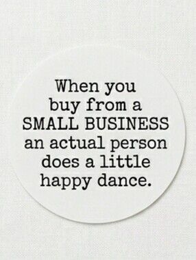 3/$15 50 White 2" Round Happy Dance Small Business Stickers •  Thank You Labels